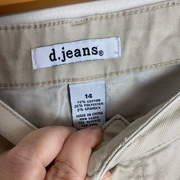D.Jeans strait leg beige for women - Picture 4 of 6